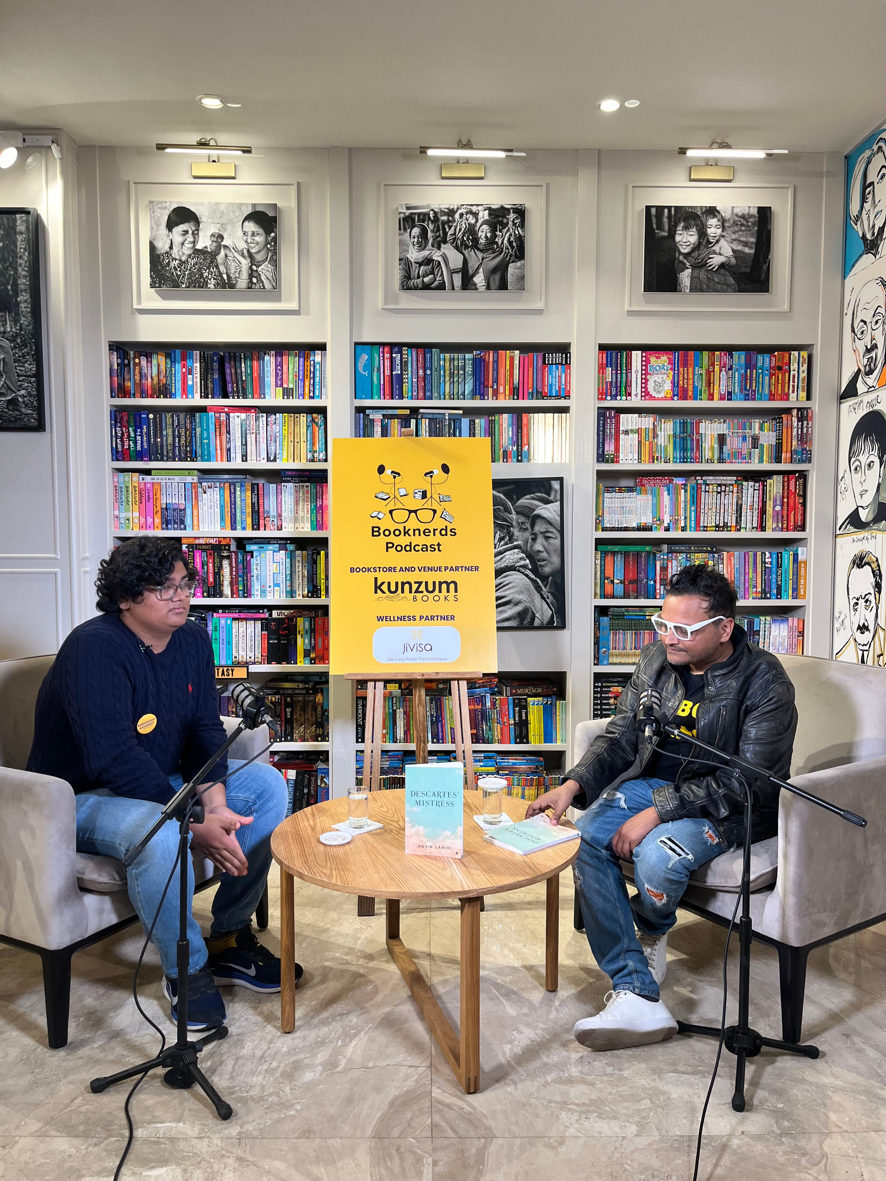 Booknerds podcast session with a visiting author